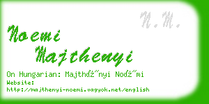 noemi majthenyi business card